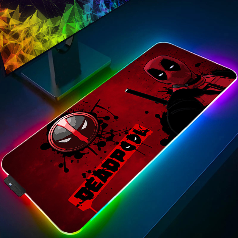 Gaming Accessories For Setup - LED Mauspad Gaming Hintergrundbeleuchtung Lock Edge