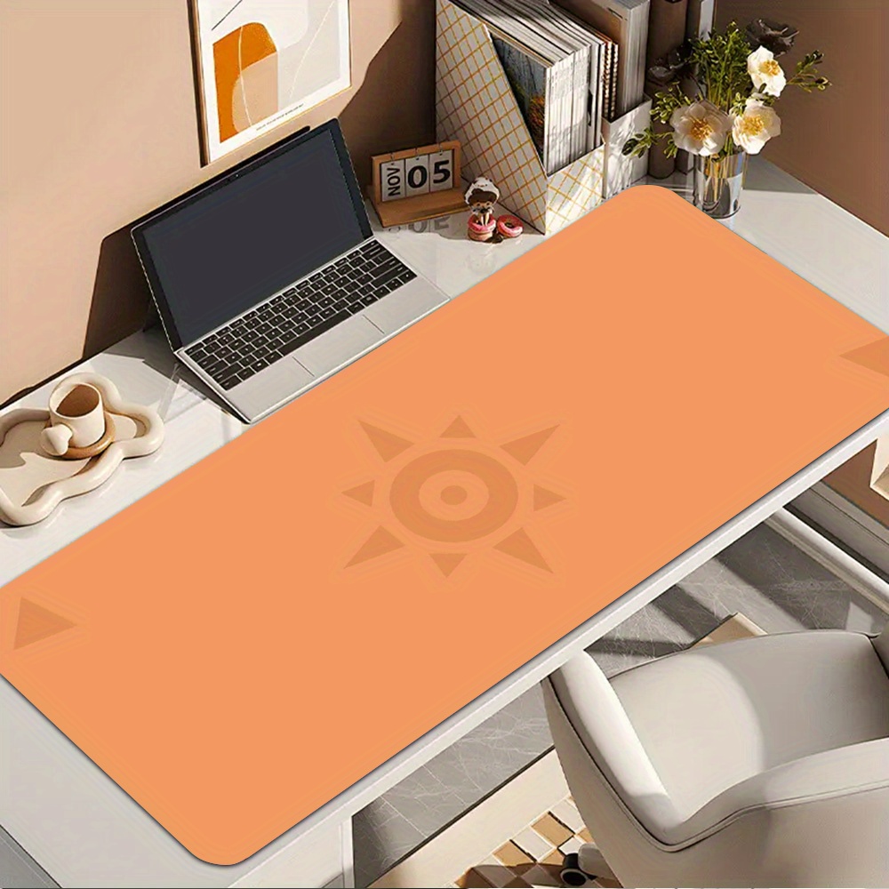 Desk Corner Mat - XXL Große Schreibtischunterlage Warmes Orange Solide
