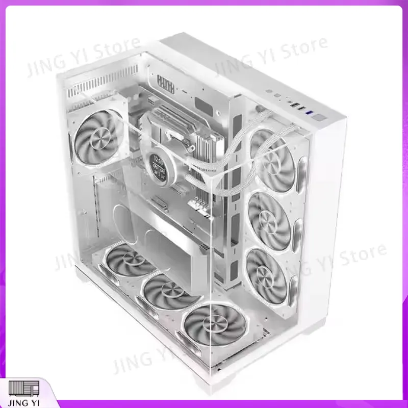 Case Mesh Panel - Maßgefertigtes Full-Tower ATX Computer-Gehäuse Weißes Gaming-PC-Chassis