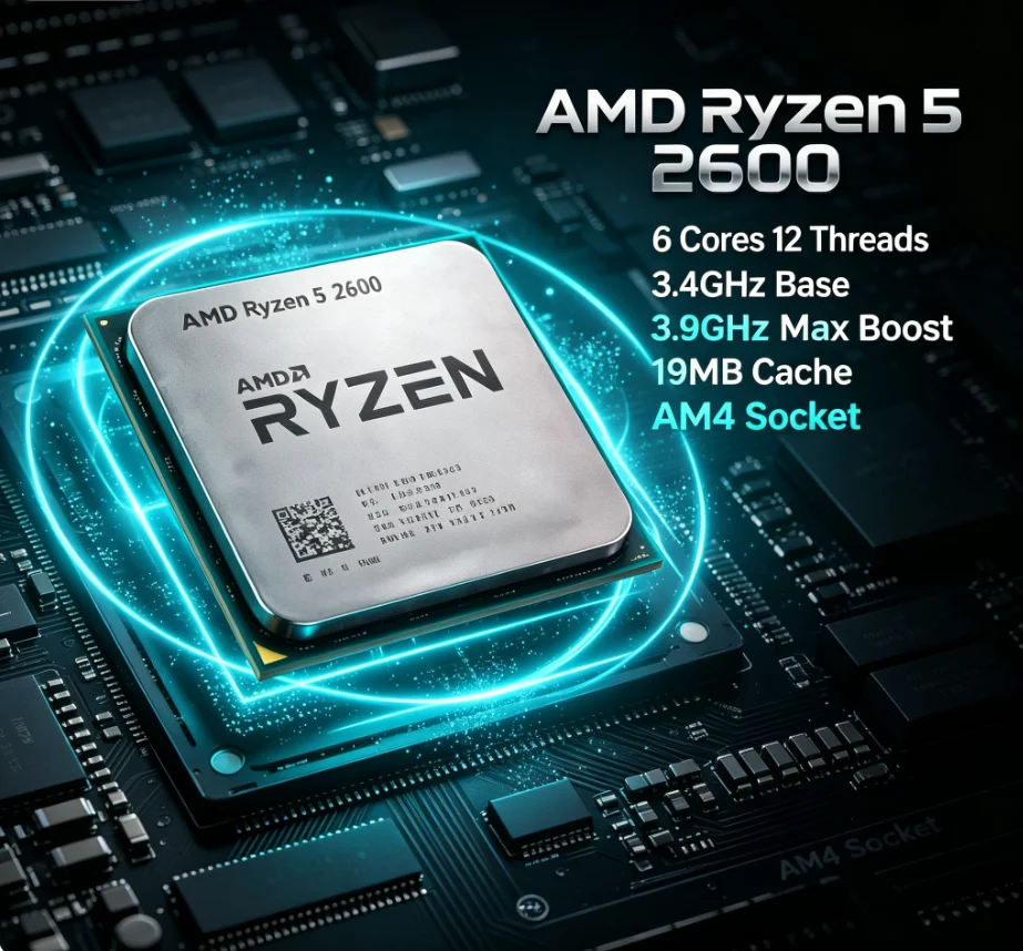 AMD Ryzen5 2600 R5 2600 Deskto – Amd Cpu Ryzen 5 Bewertung und Preis